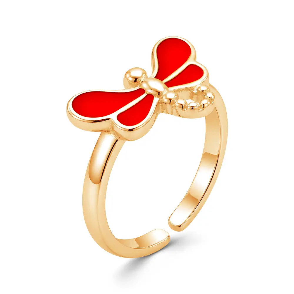 Кольцо К-5002 э золочение/эмаль