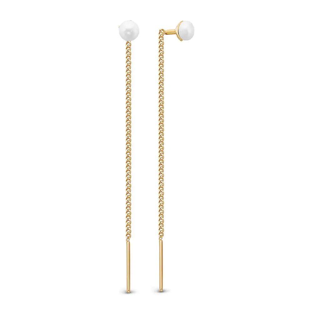 Серьги-продёвки С-2610з-Б золочение