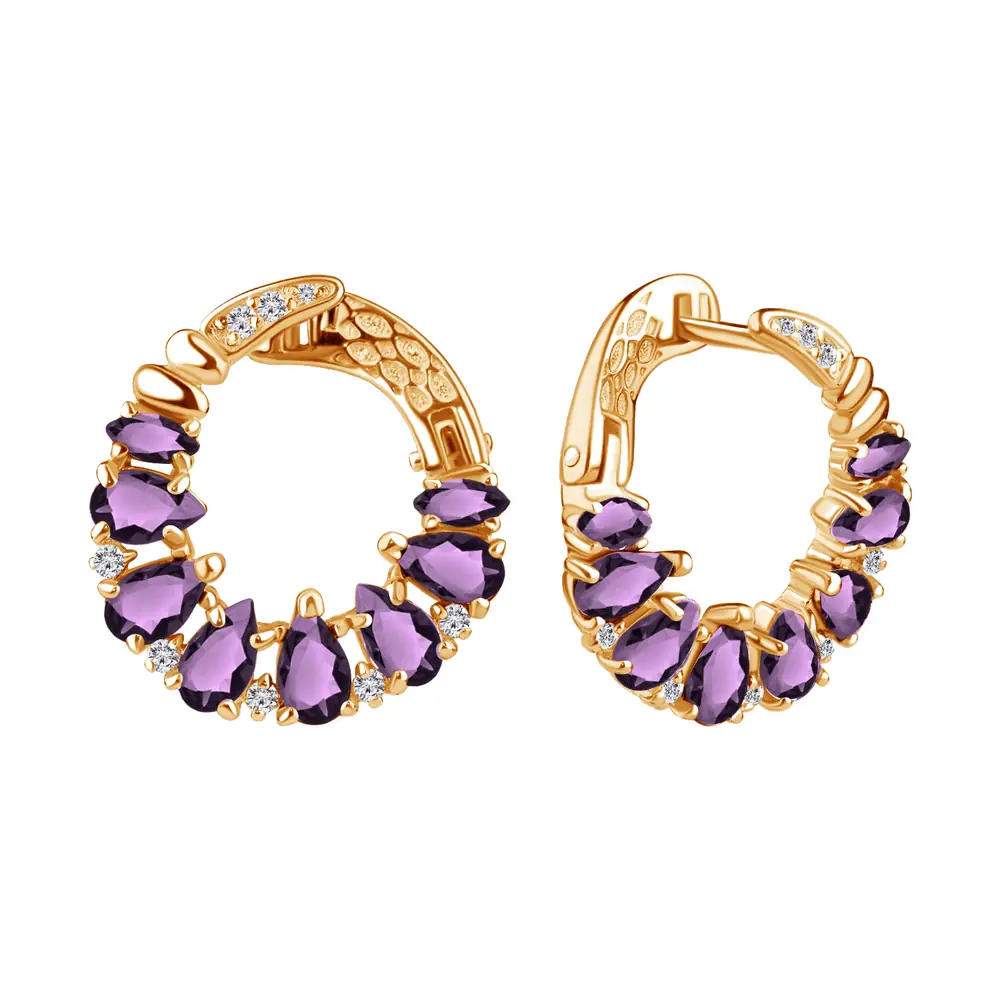 Золочение, аметист, фианит