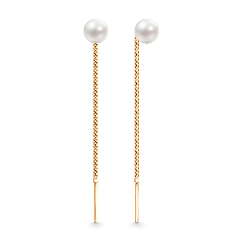 Серьги-продёвки С-2610з-Б/6 золочение